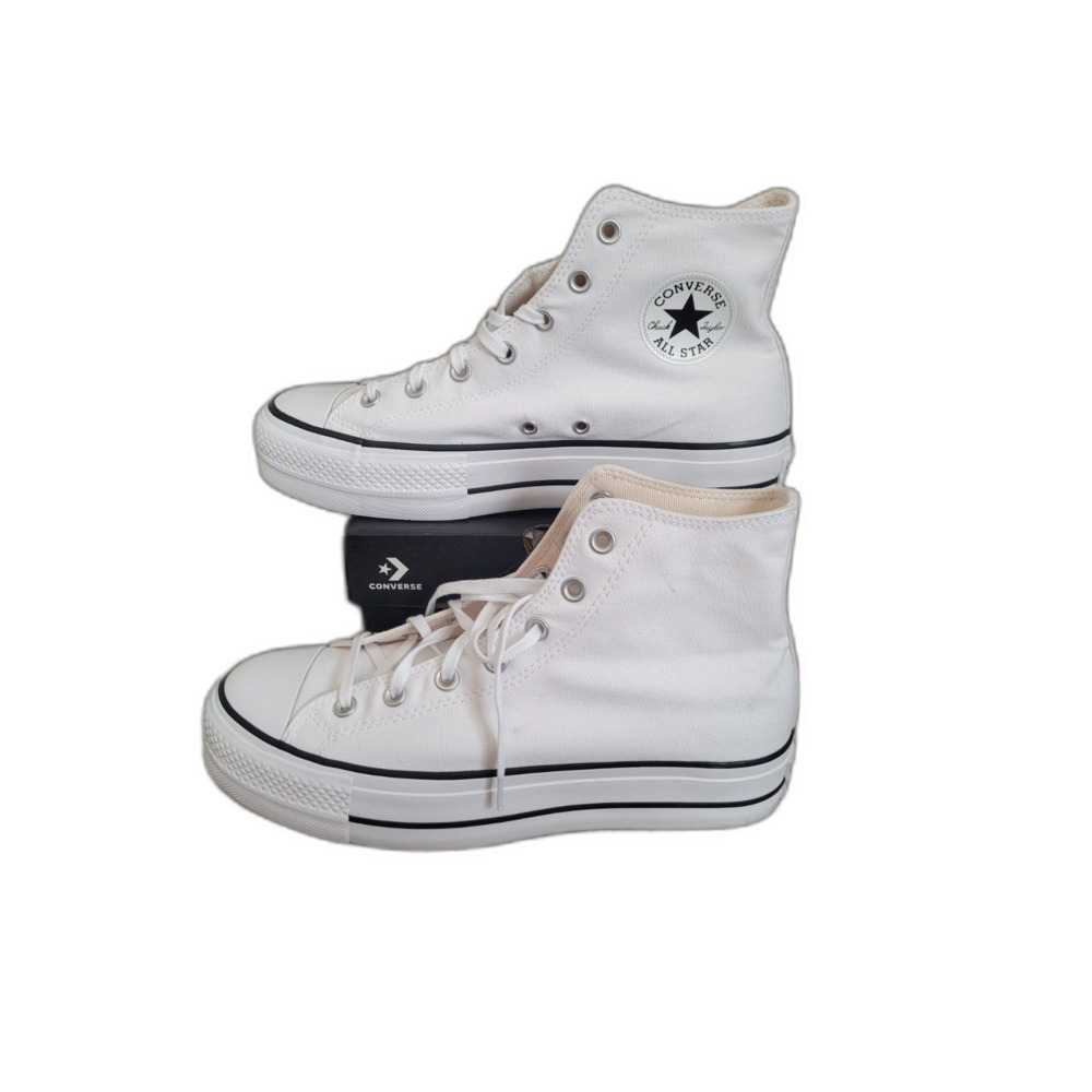 Converse Chuck Taylor All Star Lift Hi Women's Size 10 White Black Platform